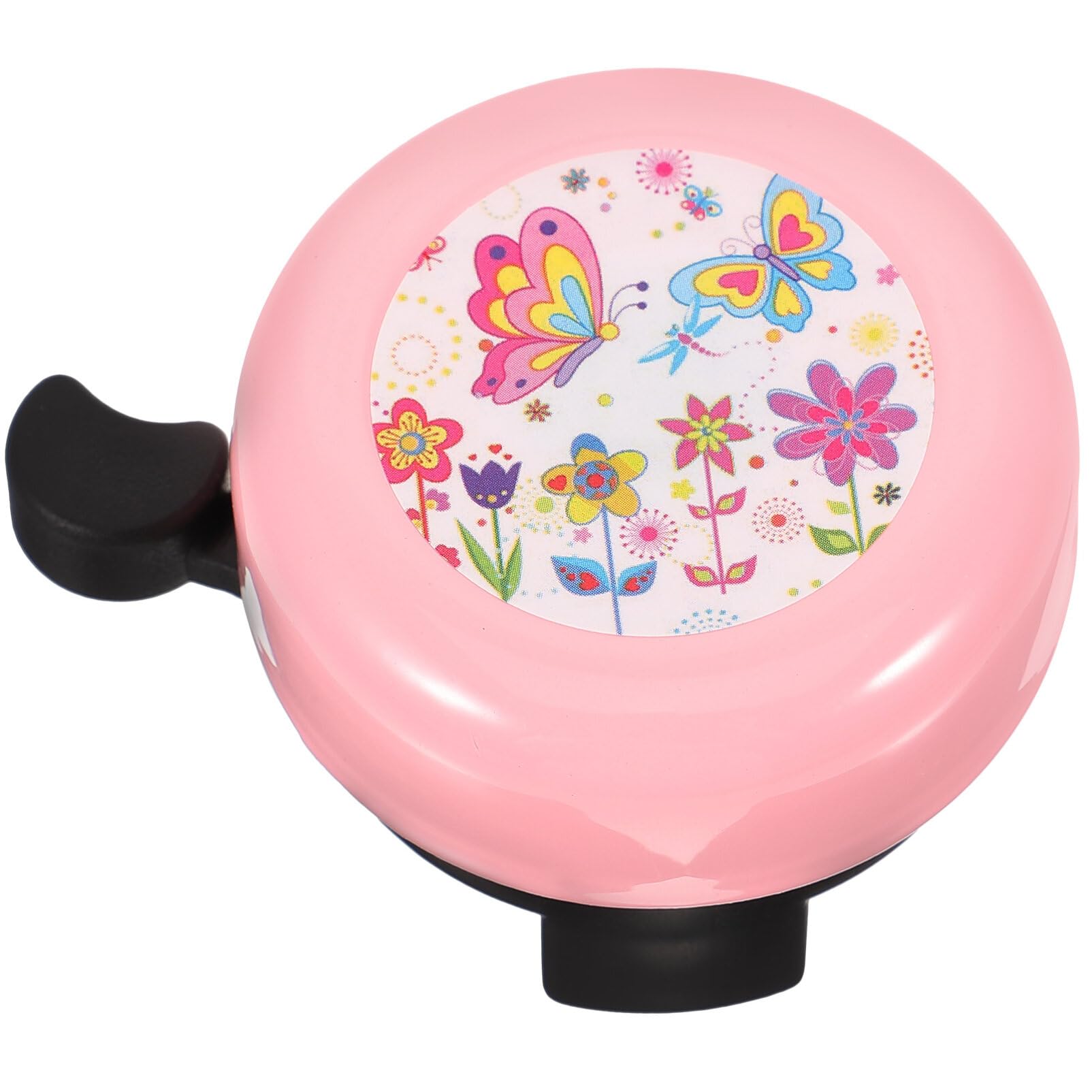Yardwe Butterfly Bicycle Bell - Pink Horn With Cute Flower Design for Girls' Bikes - Clear Sound Accessories for Adults, Boys