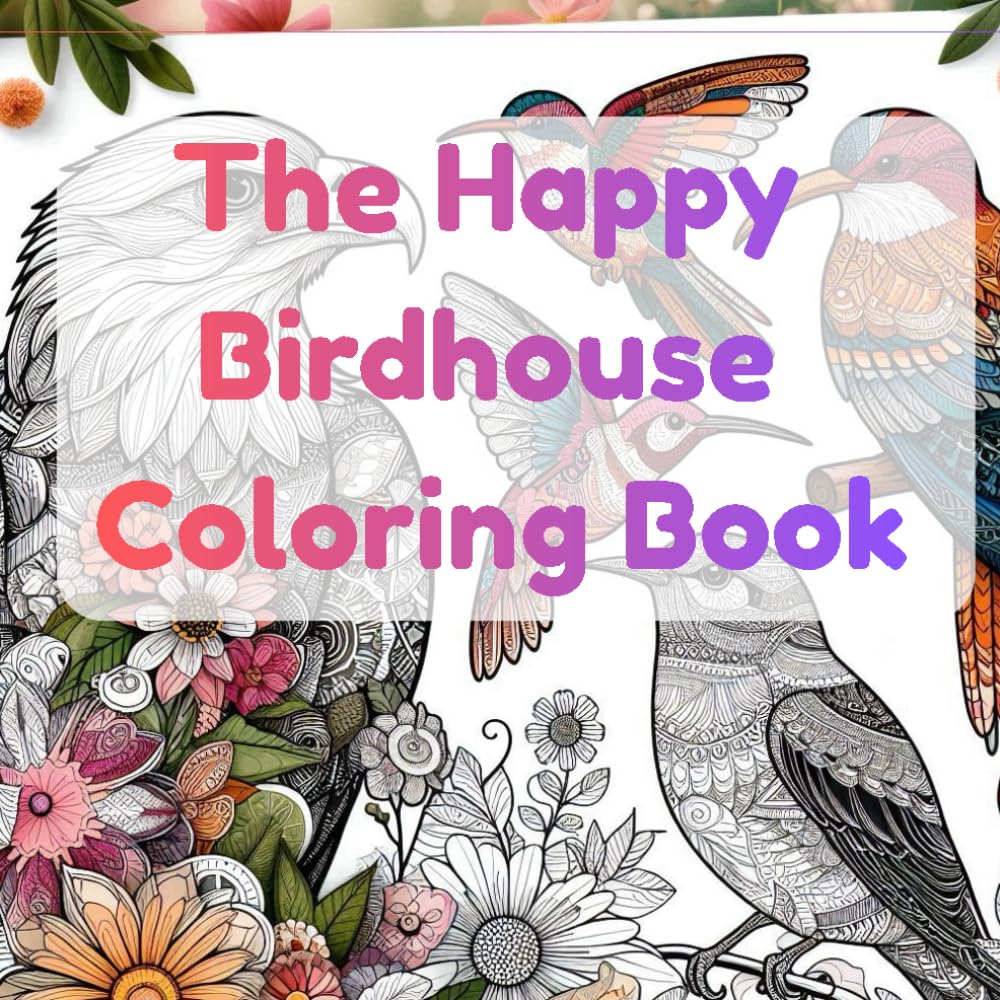 The Happy Birdhouse Coloring Book: Nature's Palette: Birds