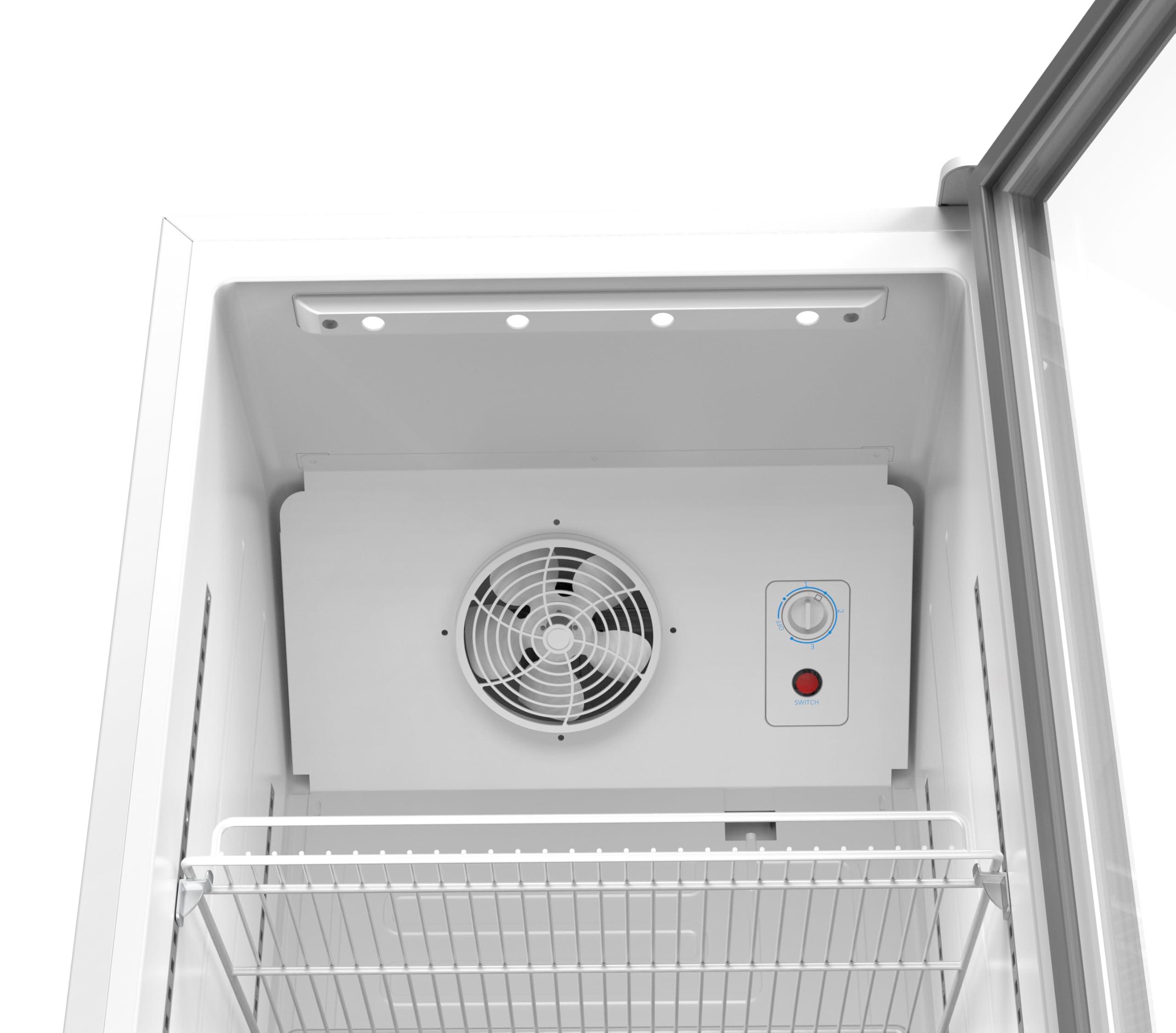 SCHOEPF GKS350 Getränkekühlschrank 347 l Umluft Glastür 194,5cm Höhe Weiß