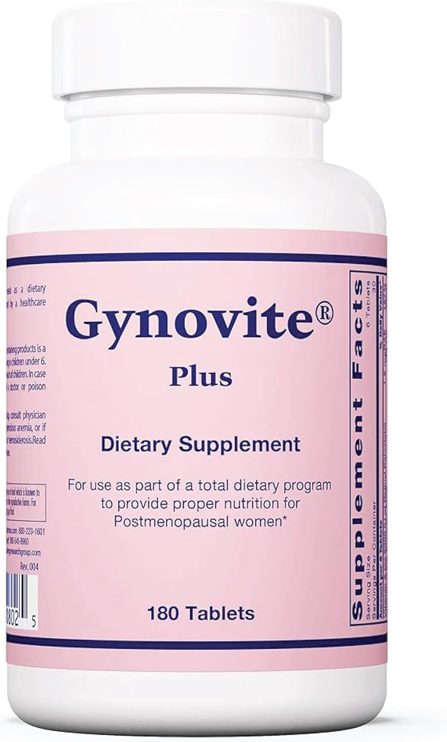 Optimox Gynovite Plus - Women’s Multivitamin & Multimineral Supplement - Postmenopausal Support with Magnesium, Vitamin D3, Biotin & Digestive Enzymes - 30 Servings - 180 Count