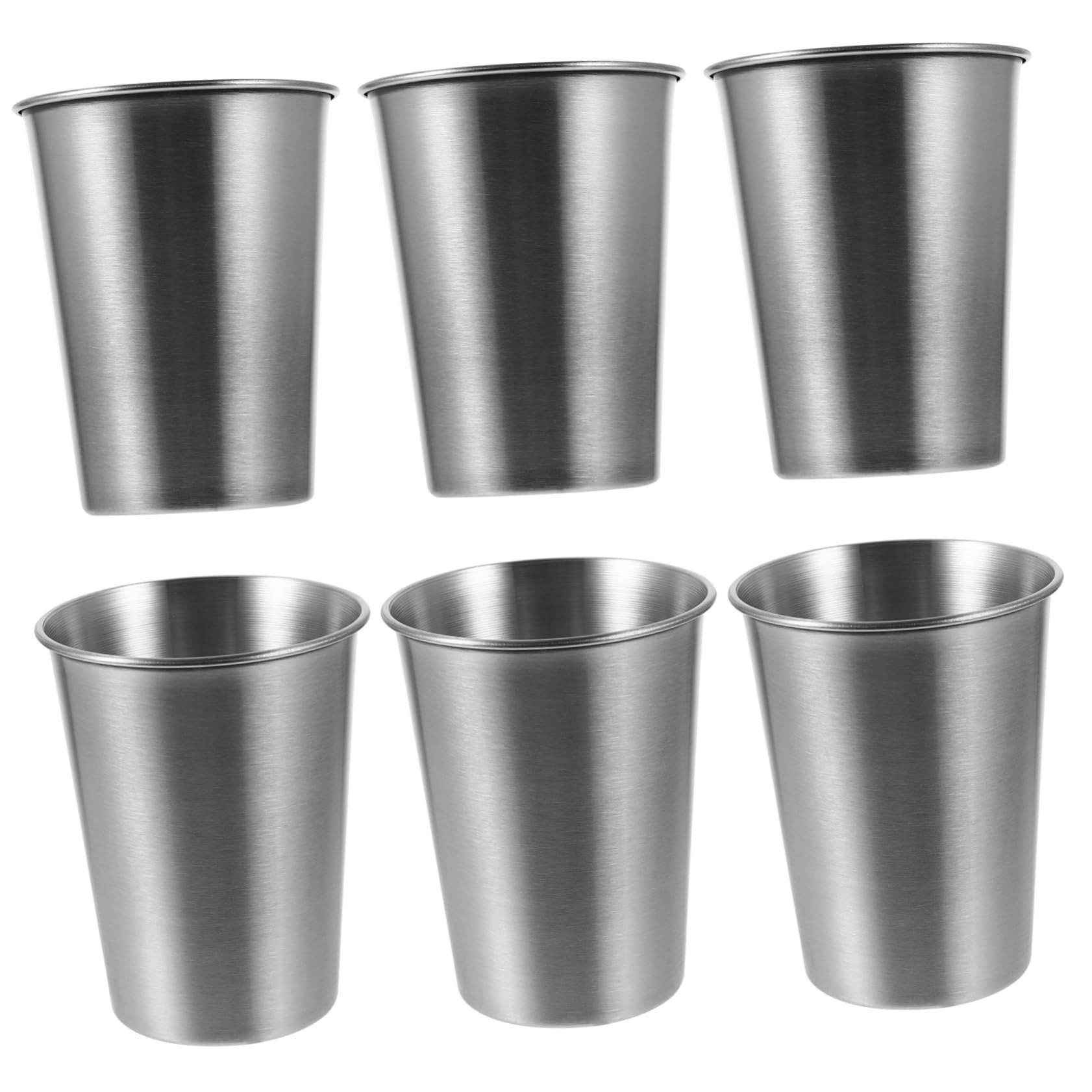 OFFSCH Titanium Metal Drinking Cup Set 6pcs 350ml No Coating for Coffee Soda Juice Camping Hiking Perfect for Outdoor
