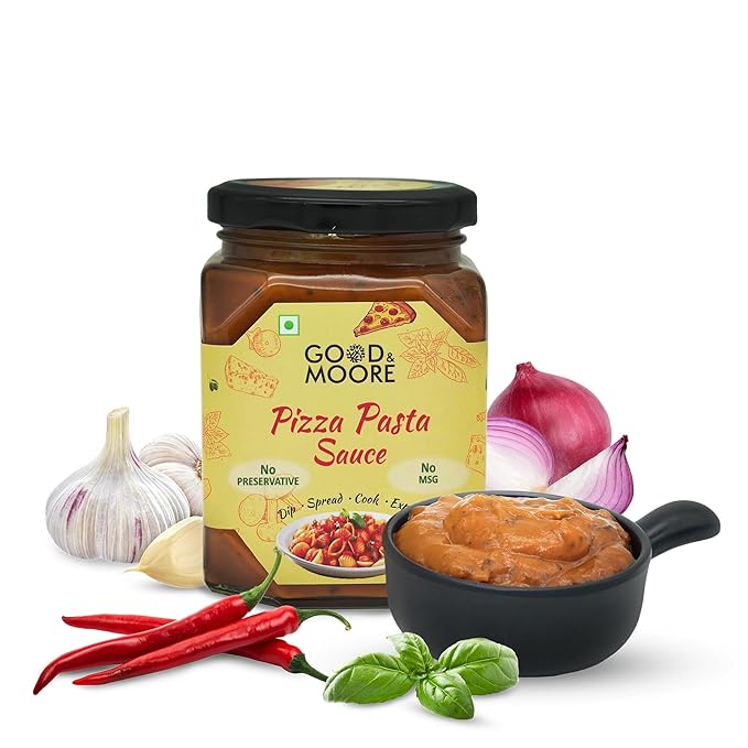Pizza-Pasta Sauce | Healthy Sauce | No Artificial Color, No Artificial Flavour | No MSG | No Preservative | Zero Trans-fat | With Real Vegetables | 100% Vegetarian |320g