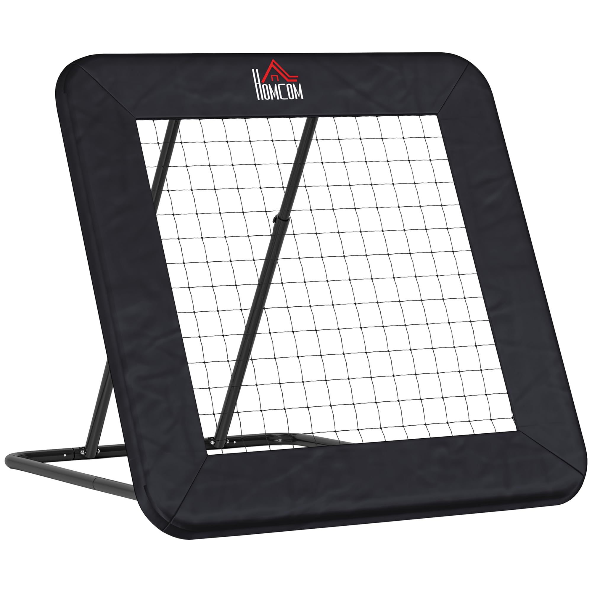 Homcom Football Training Net, Target Goal W/ Adjustable Angles - Black