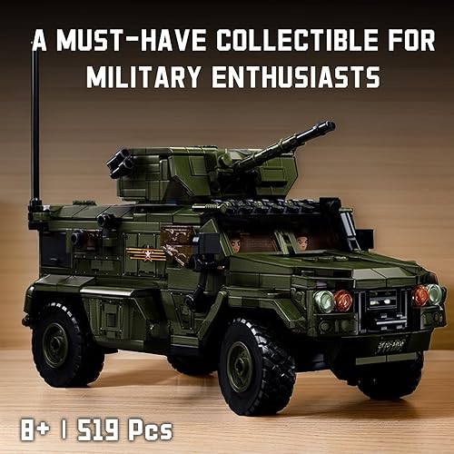 Miniatura 2 de Tarcury Typhoon-VDVS - Juego de construcción de coche blindado  Juego del ejército militar con 4 soldados de juguete  519 piezas modelo para niños y