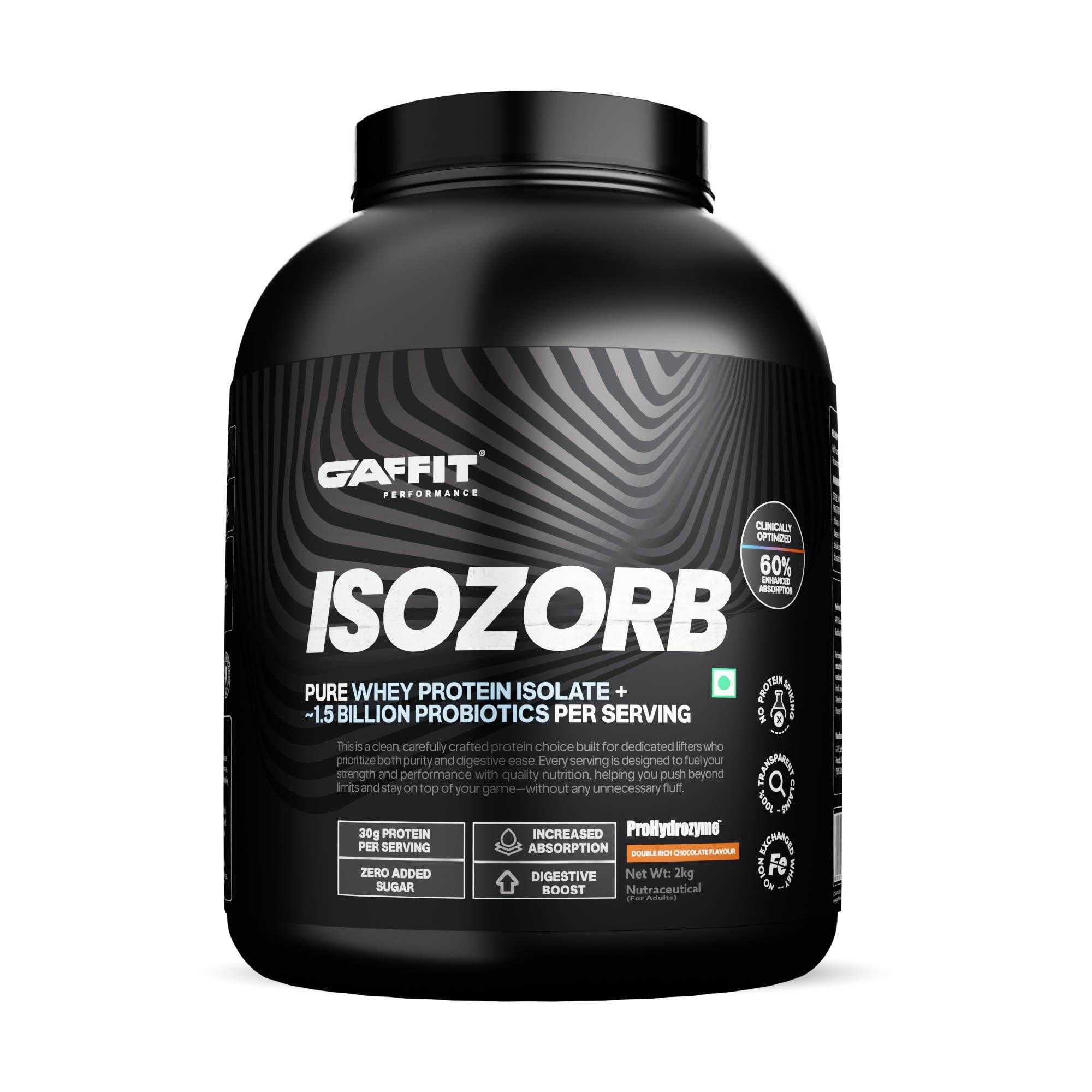 Isozorb Whey Protein Isolate Powder | 30g Protein per Scoop | Whey Isolate as Primary Source | Low Carb & Low Fat | With ProHydrozyme® Enzyme Blend for Easy Digestion (Double Rich Chocolate)-image-42