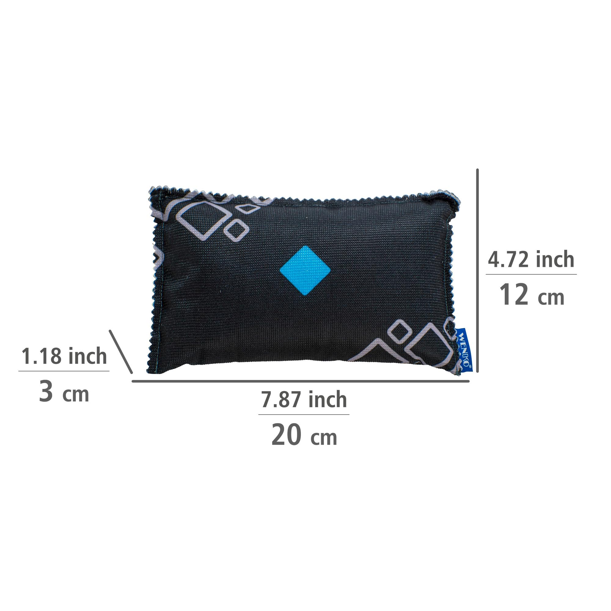 WENKO Absorbeur d'humidité voiture 2 x 500g | Désumidificateur réutilisable avec indicateur | Silicagel pour enlever buée pare-brise | Couleur noir | Dimensions 20 x 3 x 12 cm