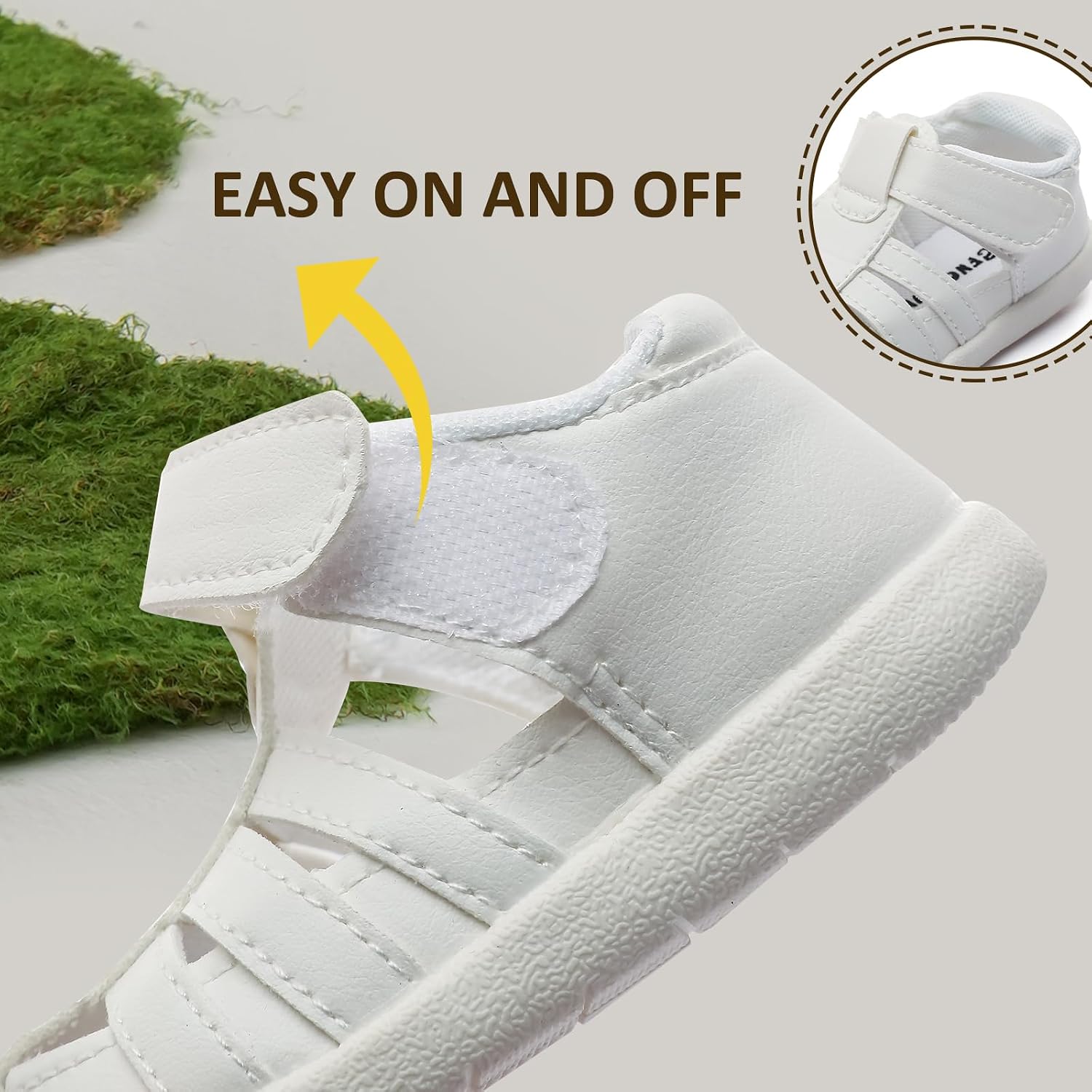 Baby Toddler Squeaky Sandals Non-Slip Closed-Toe Lightweight image 3