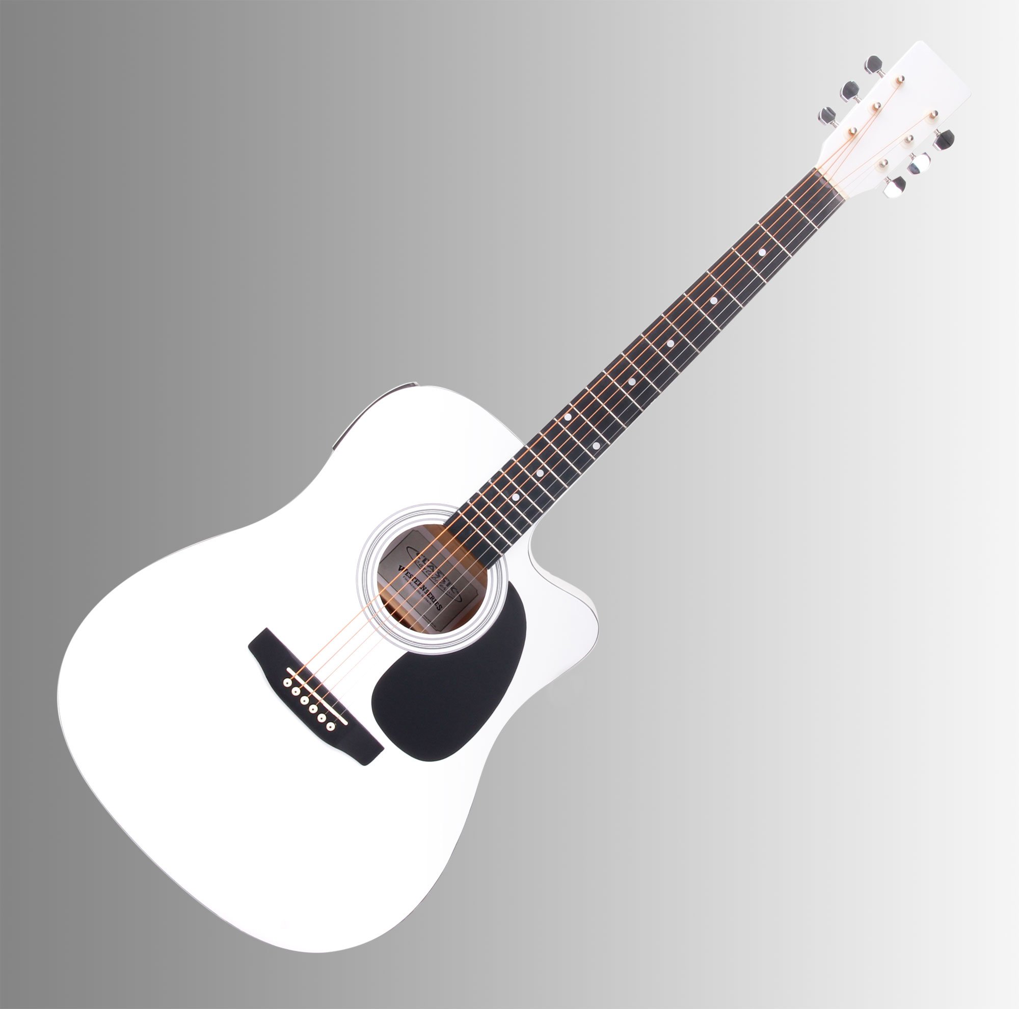 Chitarra Acustica Classic Cantabile con Pickup Starter-Set incl. Set | Stile Dreadnought con cutaway, 6 corde, 20 tasti, Ponticelli: nickel argento, Tavola armonica, fondo, fasce: tiglio laminato
