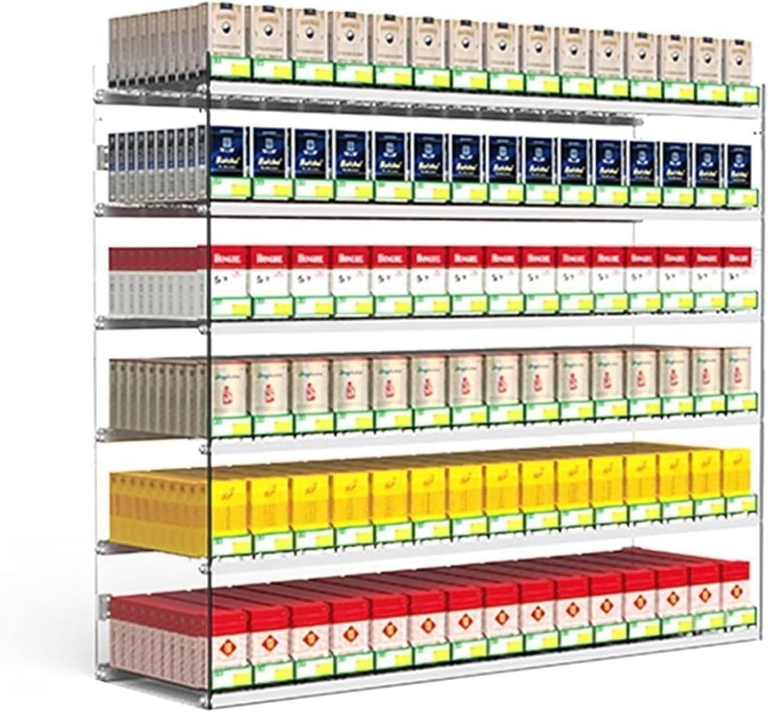 Cigarette Display Holder , Supermarket Cabinet Matchbook Divider Display Case(38x27x20cm(15x10.6x7.9inch))