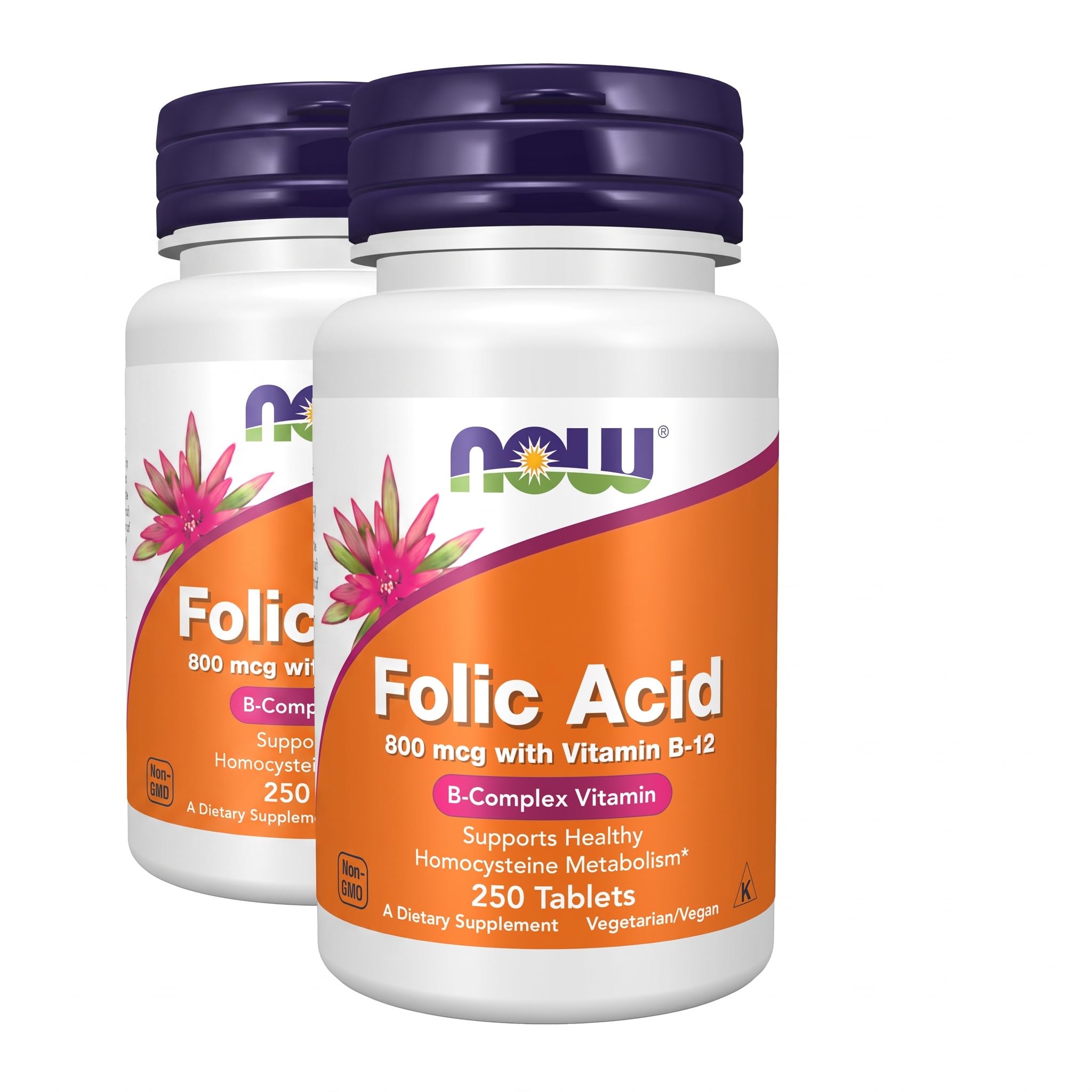 NOW Supplements, Folic Acid 800 mcg + B-12 25 mcg, B-Complex Vit, 250 Tabs — Amazon image 9