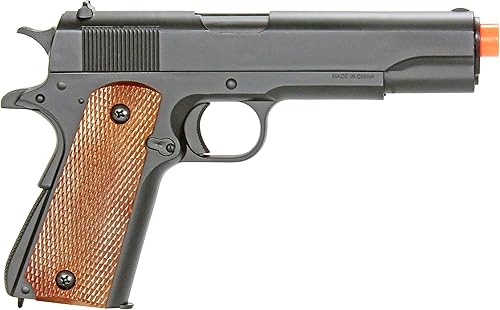 Miniatura 2 de BBTac 1911 Airsoft Spring Pistol Airsoft Gun M21 High FPS con martillo de trabajo y agarre de seguridad Color madera