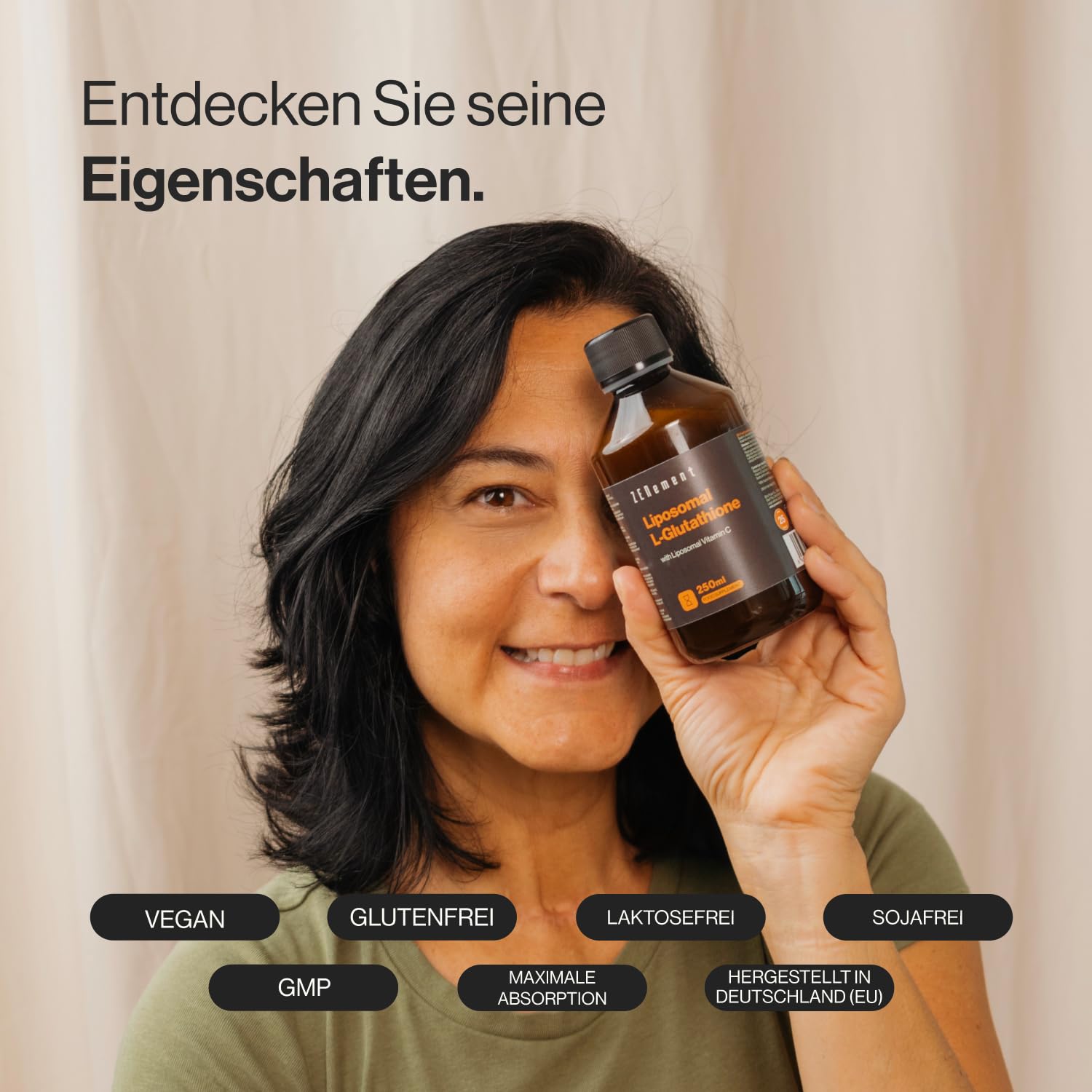 Glutathion Liposomal mit Vitamin C für maximale Bioaktivität | Hochdosiert, Vegan, Laborgeprüft | Zenement