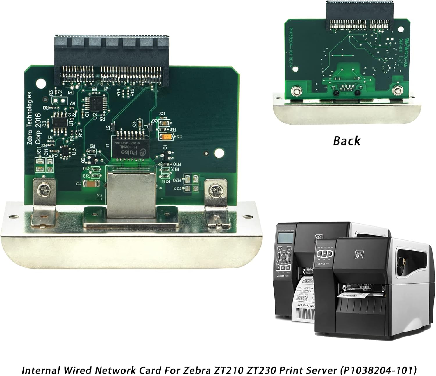 Network Card for Zebra ZT210 ZT220 ZT230 Label Printer,Internal Ethernet Print Server(P1038204-101)