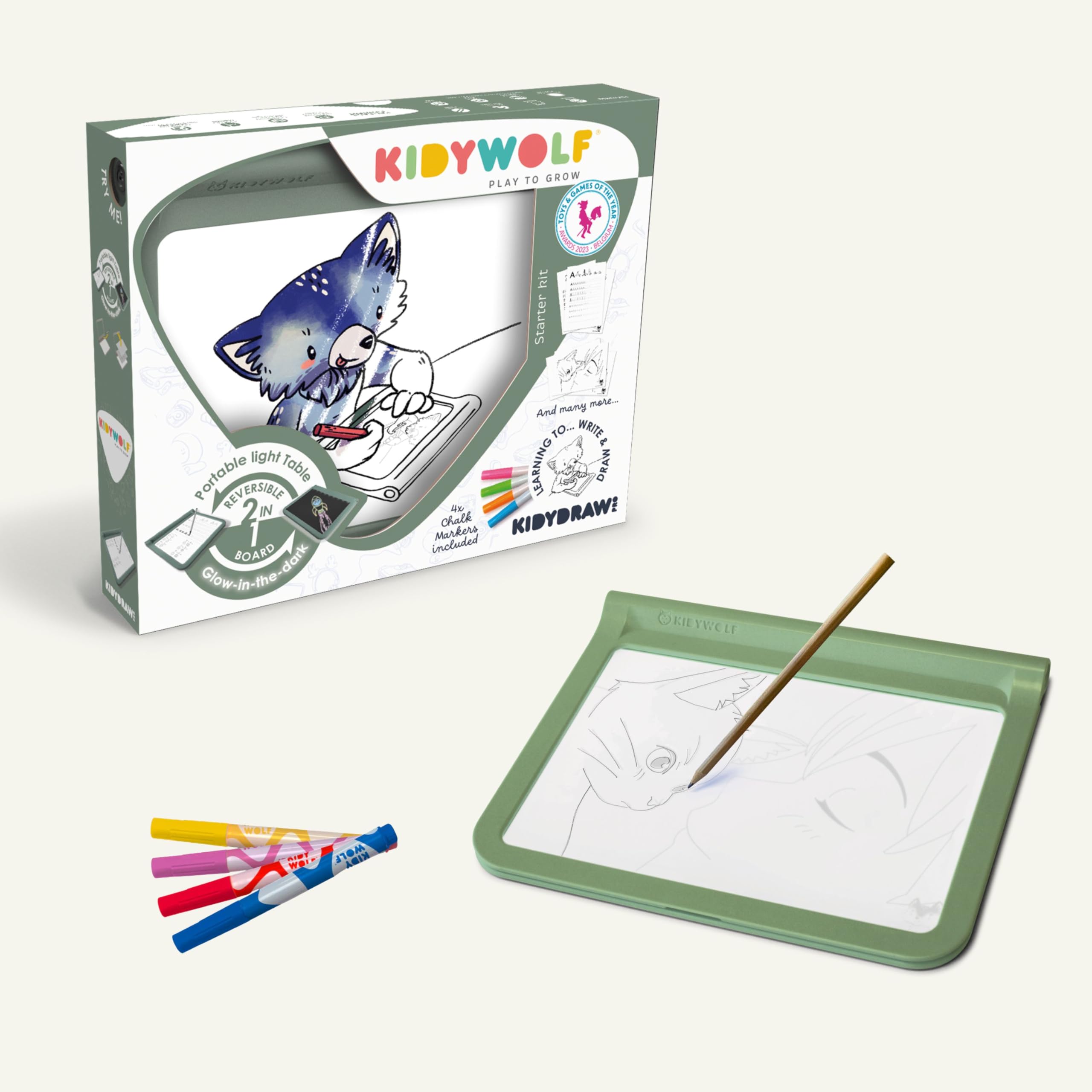 Kidywolf Kidydraw-Pro Tableta de dibujo 2 en 1