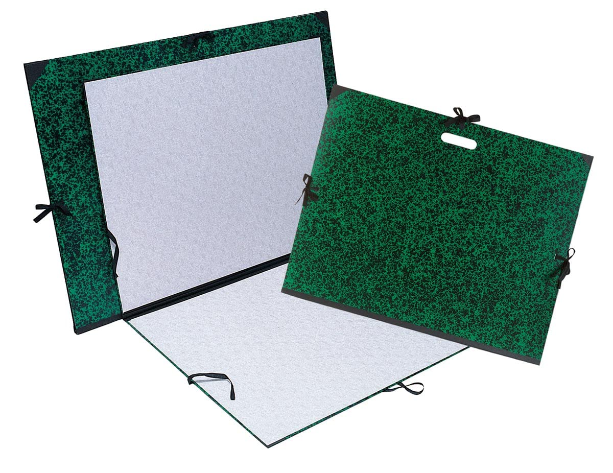 Cartella Porta Disegni Exacompta 32x45 Cm - Valigetta Kraft Nero Per Documenti E Disegni