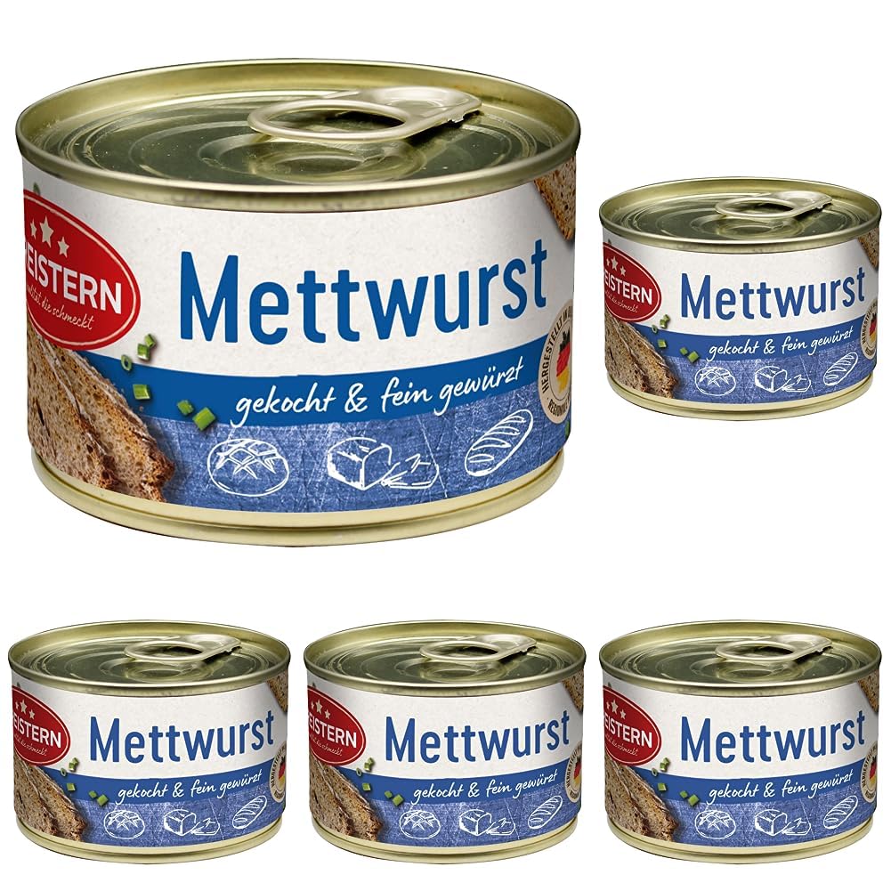 Dreistern Mettwurst, 160 g (Packung mit 5)