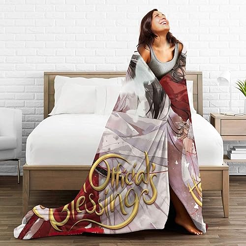Miniatura 4 de Manta de forro polar de Anime Heaven Official'S Blessing, cálida y súper suave, para sala de estar, sofá y dormitorio, 40 x 30 pulgadas