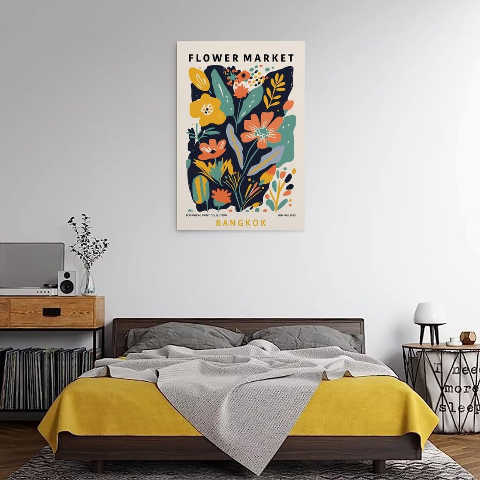 Póster botánico abstracto floral impreso en lienzo, arte moderno y contemporáneo, exquisita decoración del hogar para apartamento, oficina, lienzo de pared, decoración artística moderna para el hogar