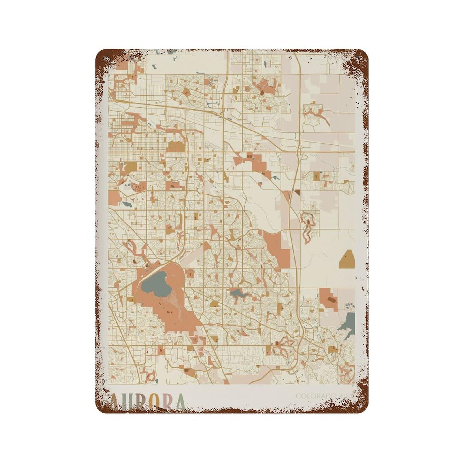 xiaoxiaoshen Aurora Map Colorado Travel Gift Boho (2) Wall Decor Art Metal Tin Poster Modern Home Decor Art Home Bar Shop Decorations Vintage Sign 40x30cm