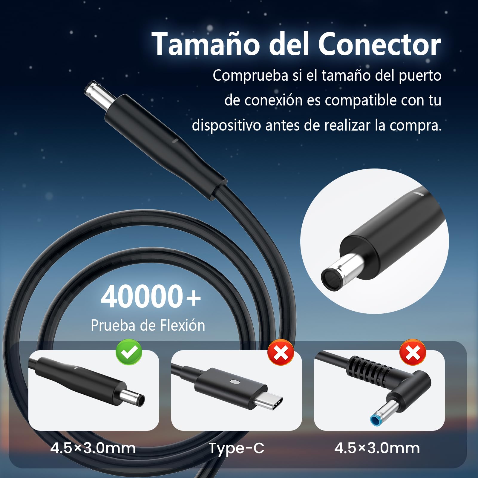 130W 19.5V 6.67A Cargador Portátil para DELL Alimentacion 4,5 x 3,0 mm | para DELL XPS 15 7590 9530 9550 9560 9570 Precision M3800 M2800 5510 5520 5530 5540 Insprion 7347 7348 HA130PM130 DA130PM130