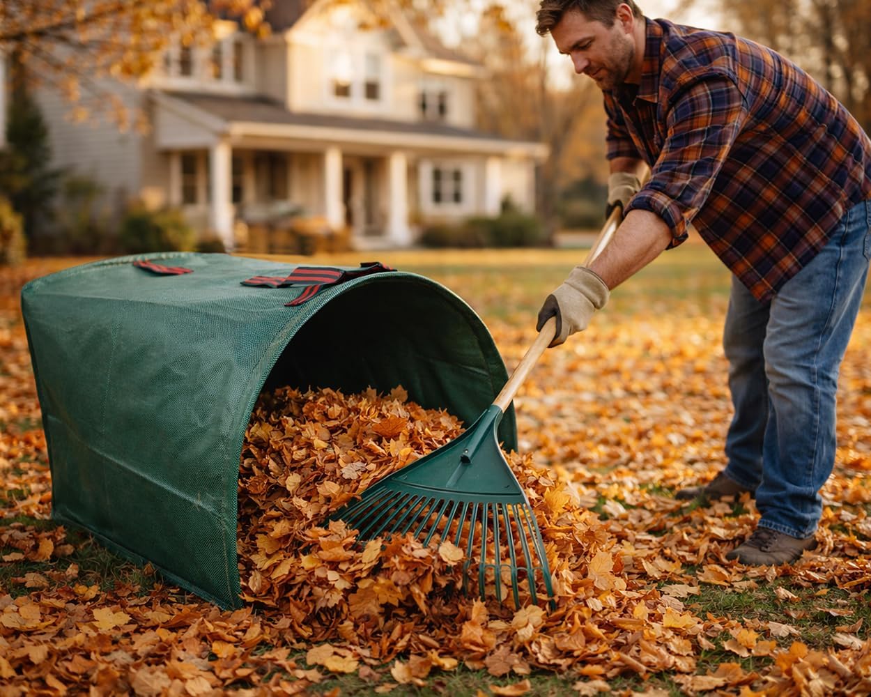 DS. DISTINCTIVE STYLE 57 Gallon Yard Waste Leaf Collector Reusable Garden Leaf Bag Outdoor Lawn Debris Collection Collapsible Yard Waste Container (216L) image 4