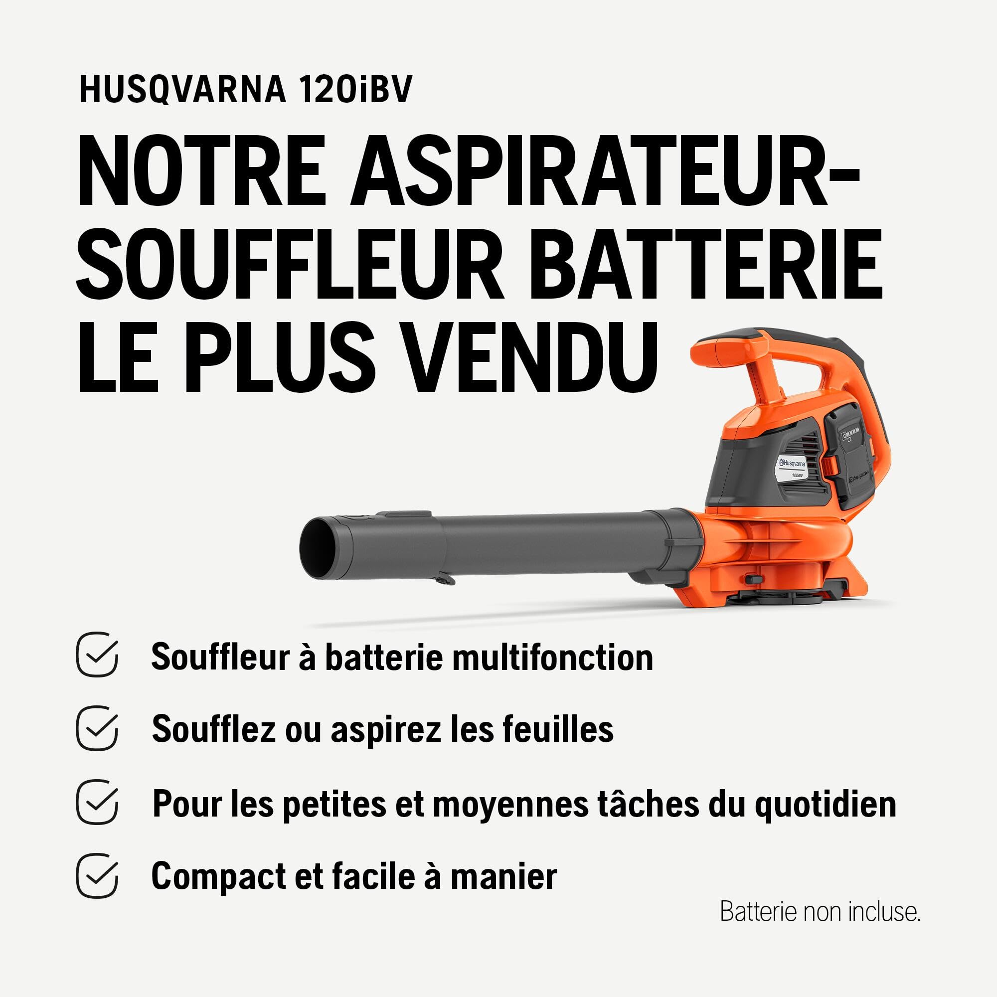 Husqvarna 120iBV Souffleur sur Batterie