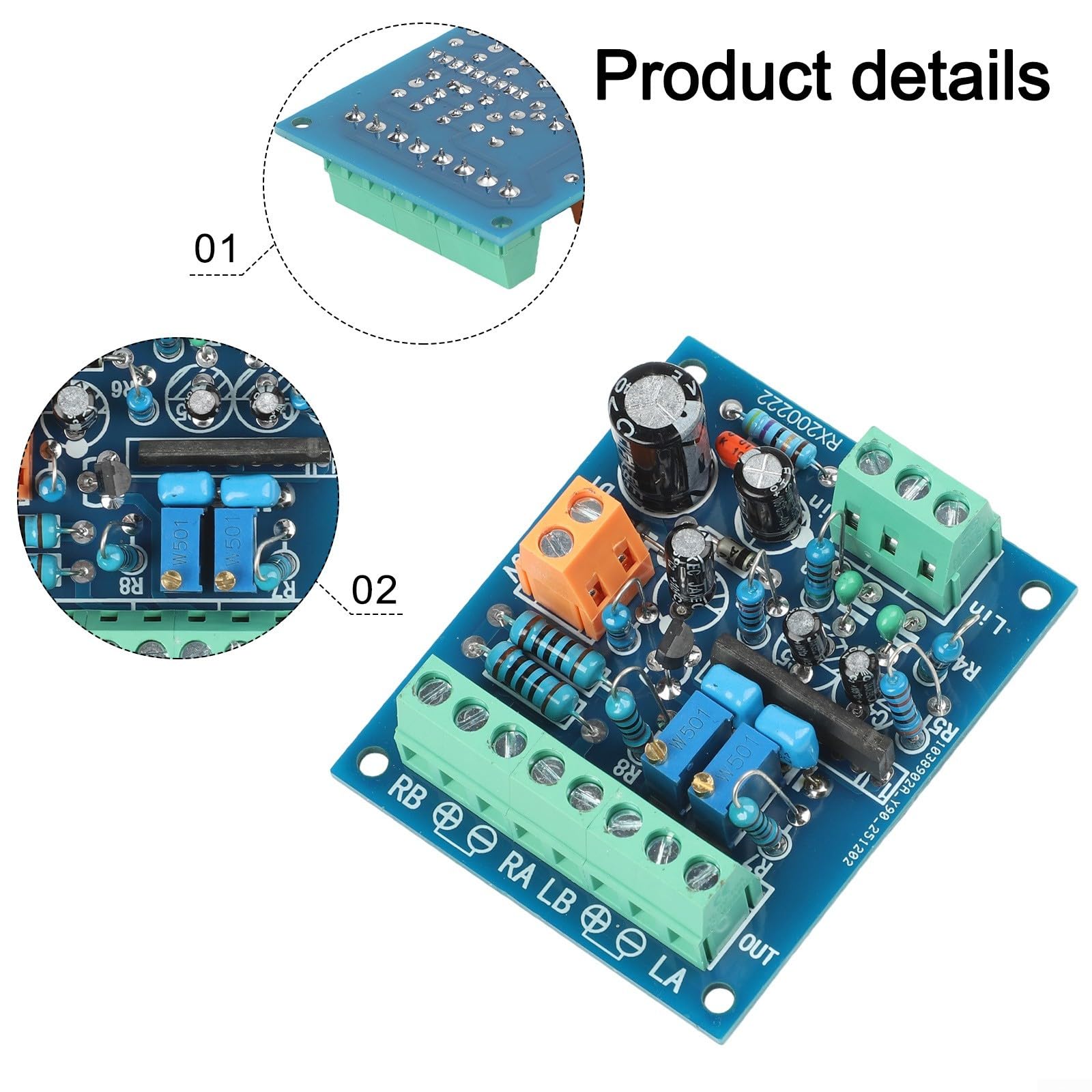 Scheda driver VU Meter stereo AC 12V per misuratore di livello audio – PCB Panel Mount Volume Indicator con funzione mute, 55 x 66 mm, compatibile con DB
