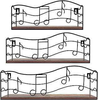 CRUGLA Music Note Floating Shelves Wall Mount...,
