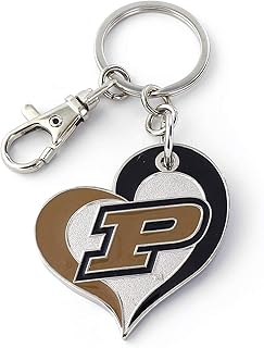 aminco NCAA unisex-adult Swirl Heart Keychain