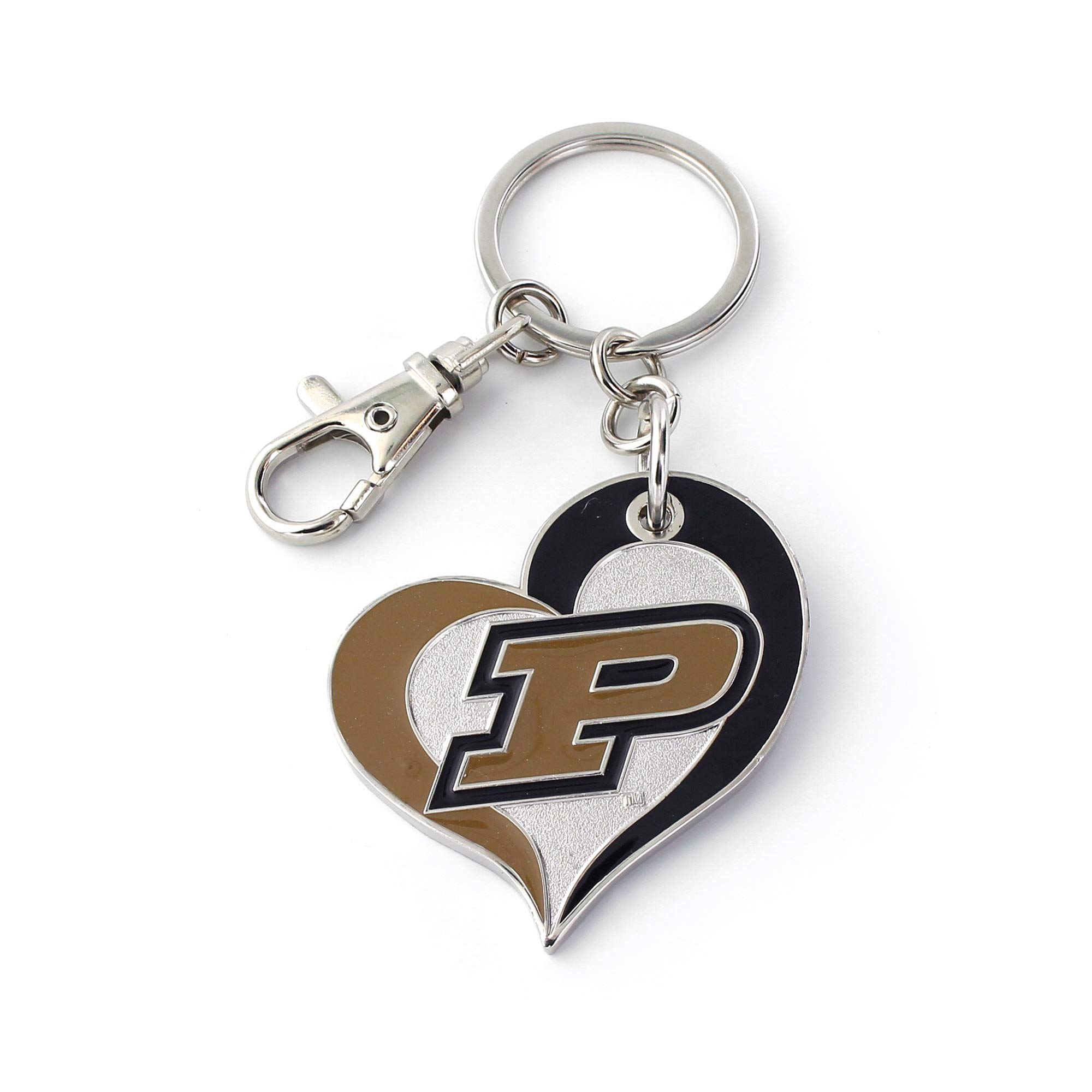 aminco NCAA unisex-adult Swirl Heart Keychain