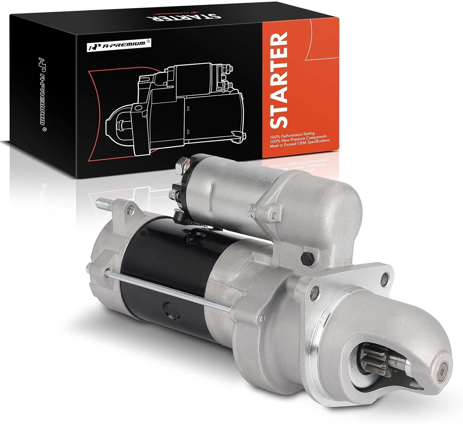 A-Premium Starter Motor Compatible with Ford F-650 2000-2006, F-750 2000-2006 & Kenworth K300 1994-1996/2000-2003, T300 1996-2007, 5.9L, 12V 2.9KW 10-Teeth Clockwise, Replace# 10461474, 10479634