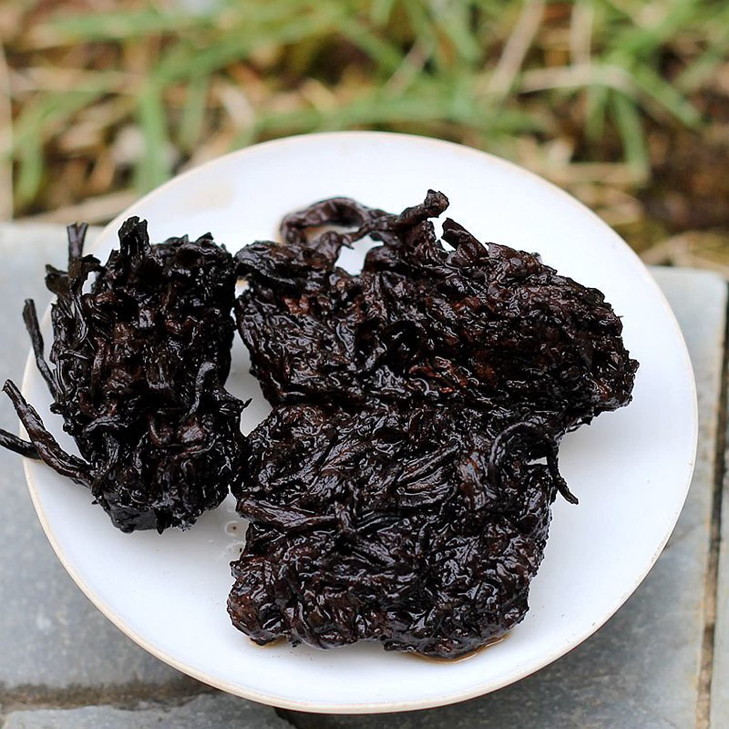oriarmcha Lao Cha Tou Té Pu 'er maduro - Ripened Aged Puerh Old Tea Nuggets - Té chino Shu Pu'er - Bolsa sellable ziplock de 225 gramos