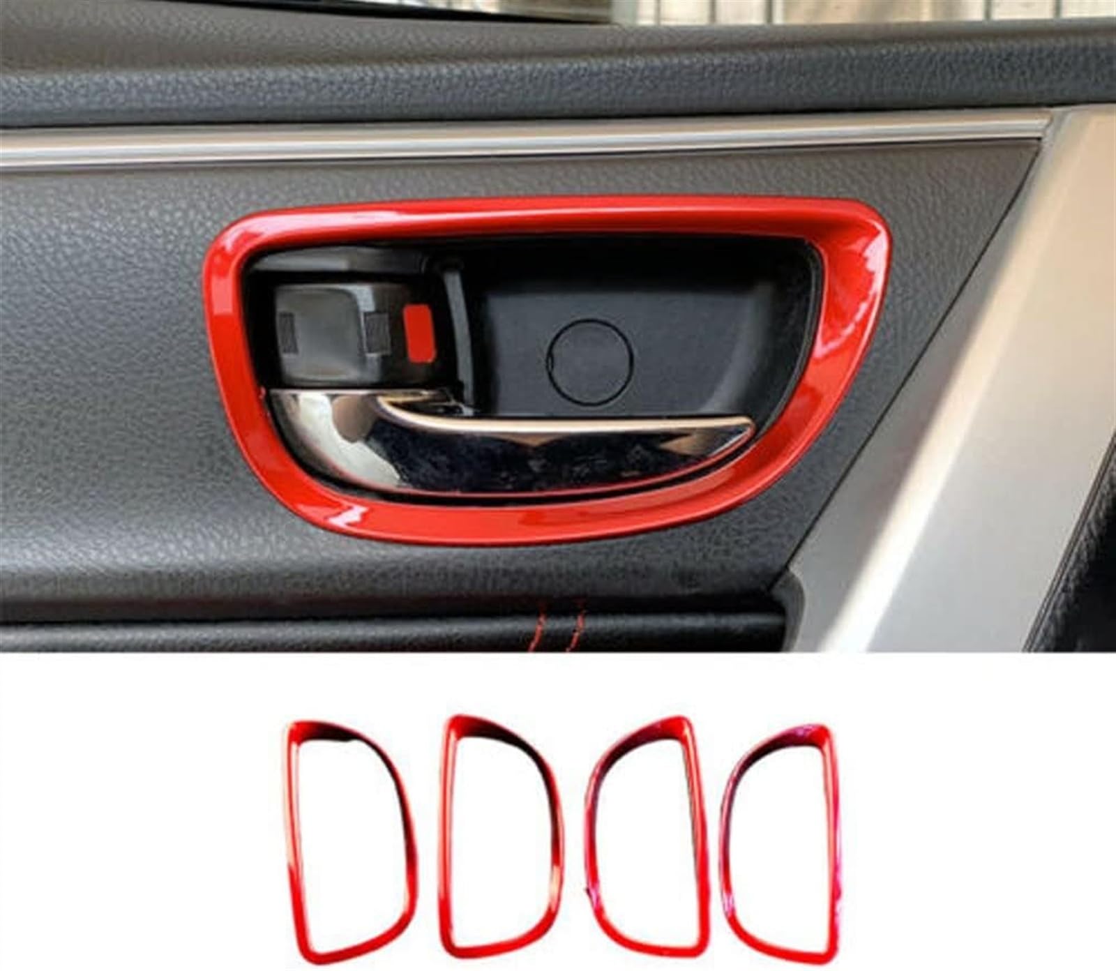 Maniglie Interne Portiere Auto 4PCS Auto Porta Interna Maniglia Ciotola Telaio Di Copertura Trim Interno Per Toyota Per Corolla 2014 2015 2016 2017 2018 2019 Maniglia Interna Auto
