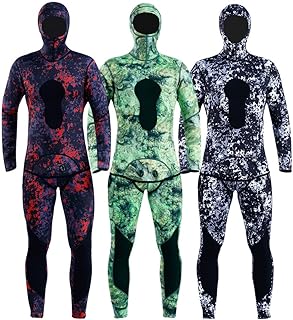MYLEDI Neoprene 3mm Super Stretch Camouflage Fullsuit for Freediving Snorkeling Swimming Spearfishing Wetsuit (MY051, 3XL)
