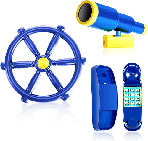 3 piezas de accesorios para patio de recreo para niños, accesorios para columpios al aire libre, equipo de parque infantil, rueda de barco de