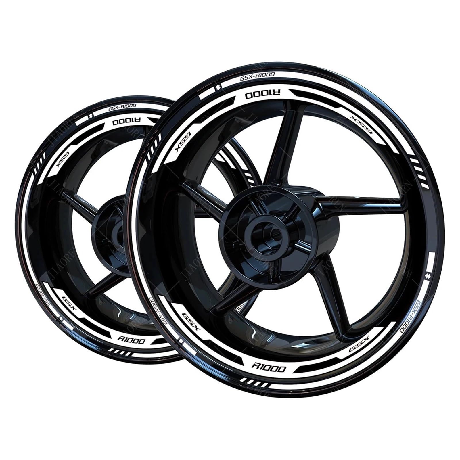 Naklejki na koła motocyklowe Dla S&uzuki Dla GSXR1000 Zestaw Naklejek Koła Motocykl Samochód I Felgi Rowerowe Naklejki na felgi(Multi-colored 5)