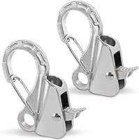 Vista 11 de Gancho de anclaje para barco, fácil de usar, sistema de anclaje sin nudos con liberación rápida, clips de gancho de anclaje de barco de acero