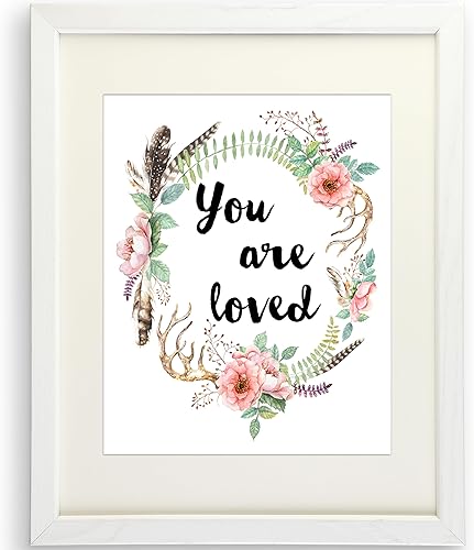 Miniatura 7 de You Are Loved Art Print - 8x10 (Unframed)  Heartwarming Typography Design  Inspirational Home Décor  Wall Art for Bedroom  Living Room Décor  Home
