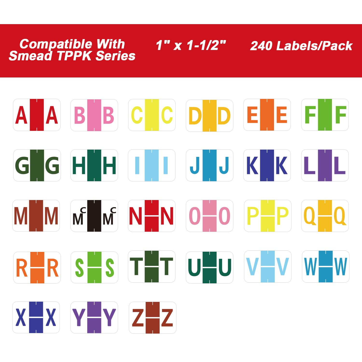 File Letter Labels Smead Expanding Subject Files, 6 Pockets, School