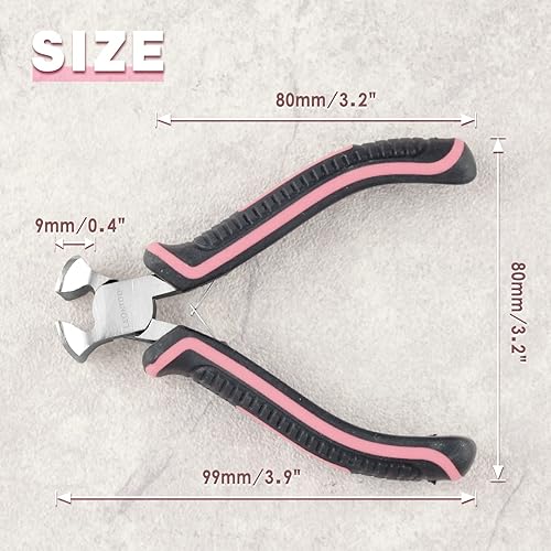 Miniatura 6 de LEONTOOL Mini alicates de corte de extremo de 4 pulgadas, alicates de corte al ras para hacer joyas, herramienta de extracción de uñas para