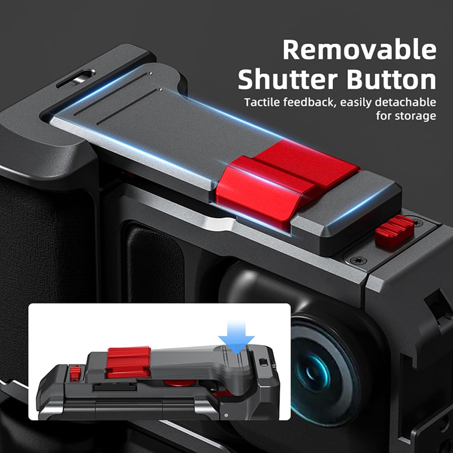 Street Grip Kit with Metal Rabbit Cage for Insta360 GO Ultra Camera Accessories, Camera Cage Grip Holder Set with Cold Shoe for Video, Light, Microphone