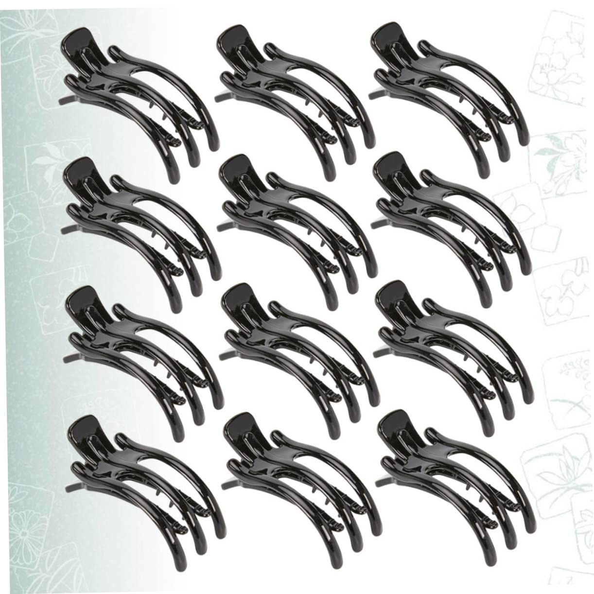 MAGICLULU 24piezas Para Cabello Dientes Clips De Plástico Para Coletas y Recogidos Accesorios De Pelo Elegantes Para Mujeres y Negro