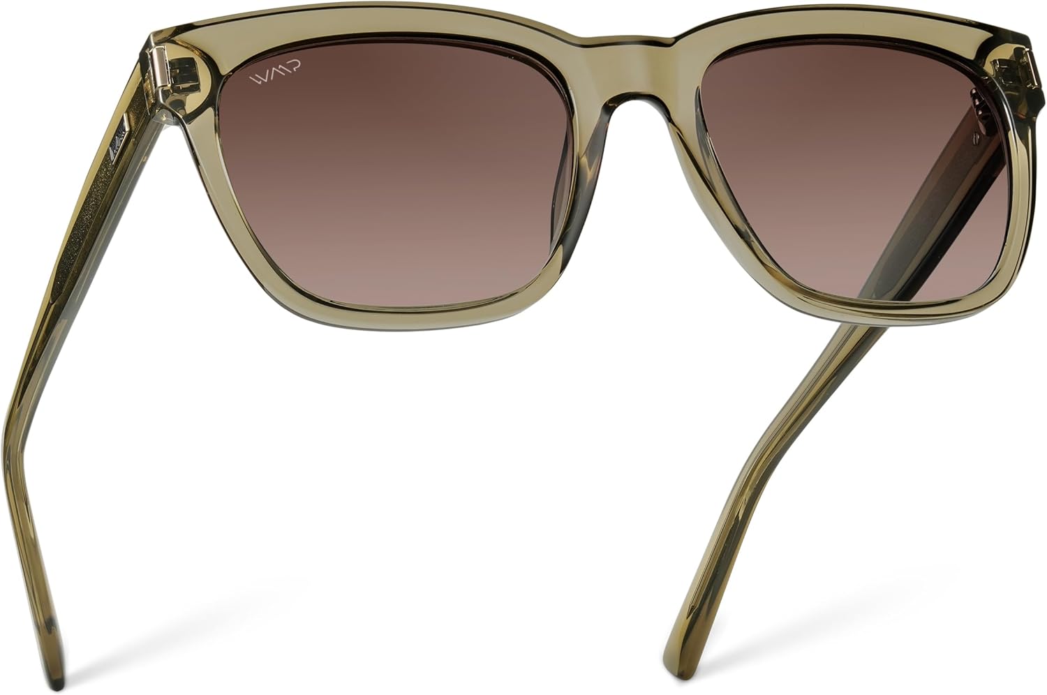 WearMe Pro Women's Large Square Sunglasses: Bold Thick Frame, Winged Browline & Polarized Lenses