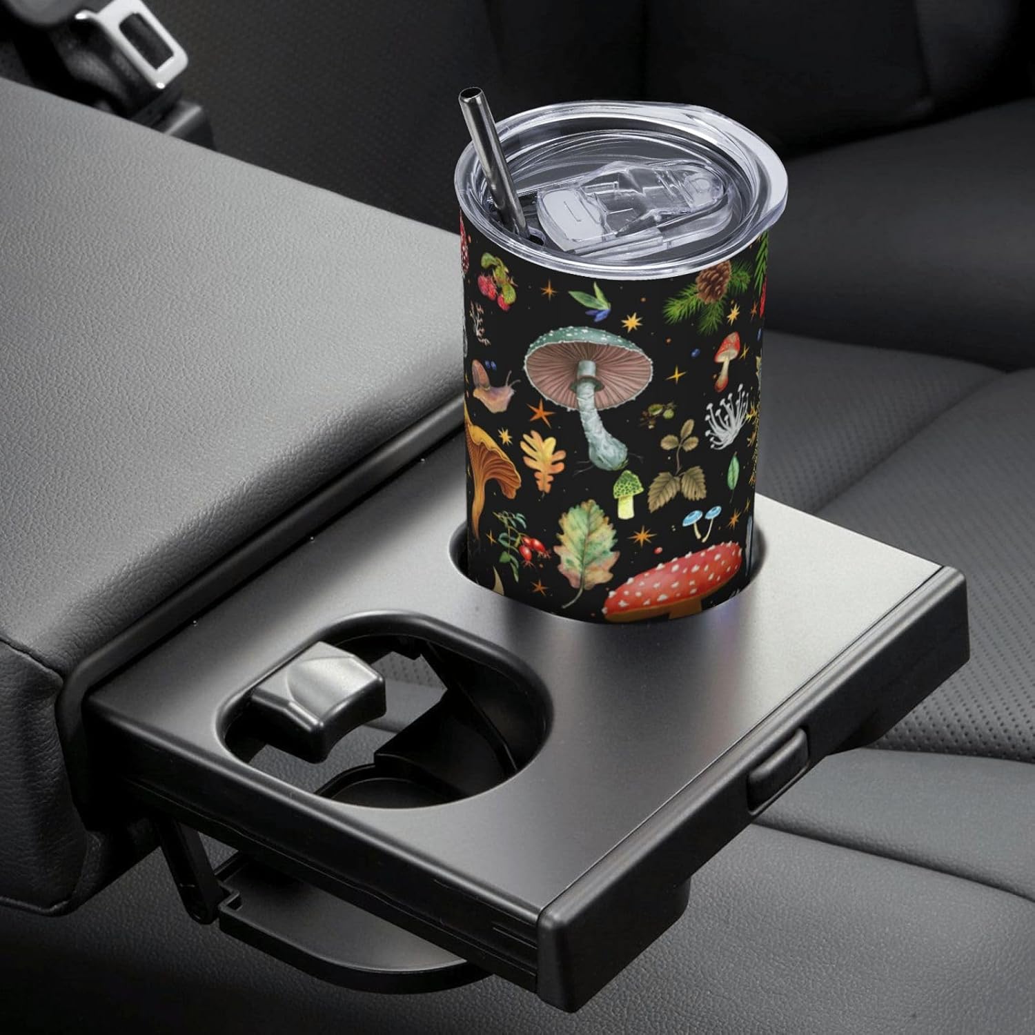 Mushroom Mug Cup Mushroom Tumbler Mushroom Gifts 20oz Coffee Mug Insulated Travel Cup With Leakproof Lid, Stainless Steel Reusable Tumbler For Hot And Cold Water Coffee - Image 9