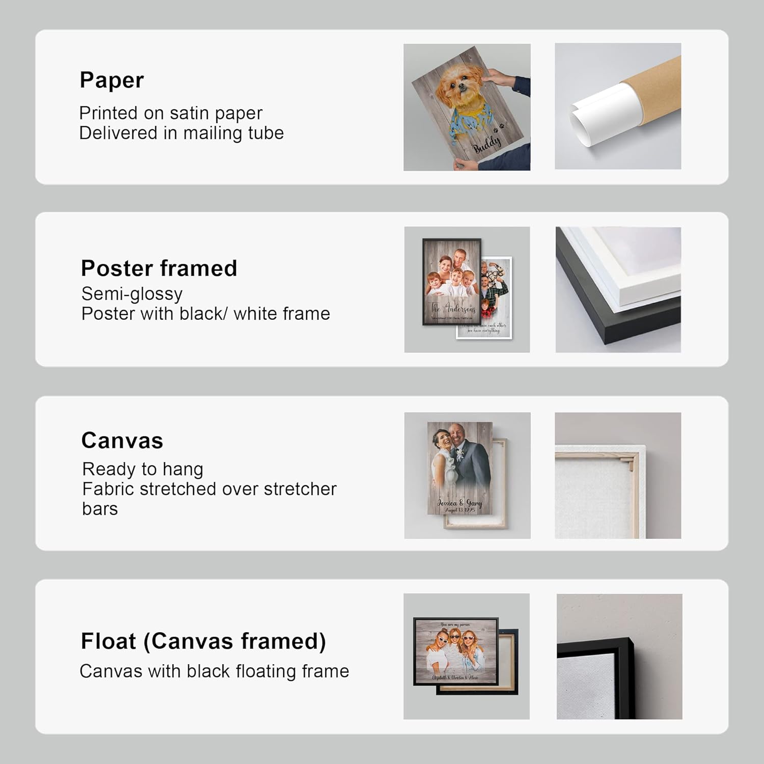 Awesometik Custom Portrait from Photo - Wedding Painting on Wood, Rustic Wedding Decor