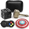 Fidget Toy Pack Hammer Fidget Spinner Fidget Pad Controller Infinity Cube for Kids Adults, Metal Finger Hand Spinners Sensory Toys Stress Anxiety Relief Birthday Gift 4 Pack