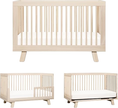 Babyletto Hudson 3-in-1 Convertible Baby Crib - Washed Natural