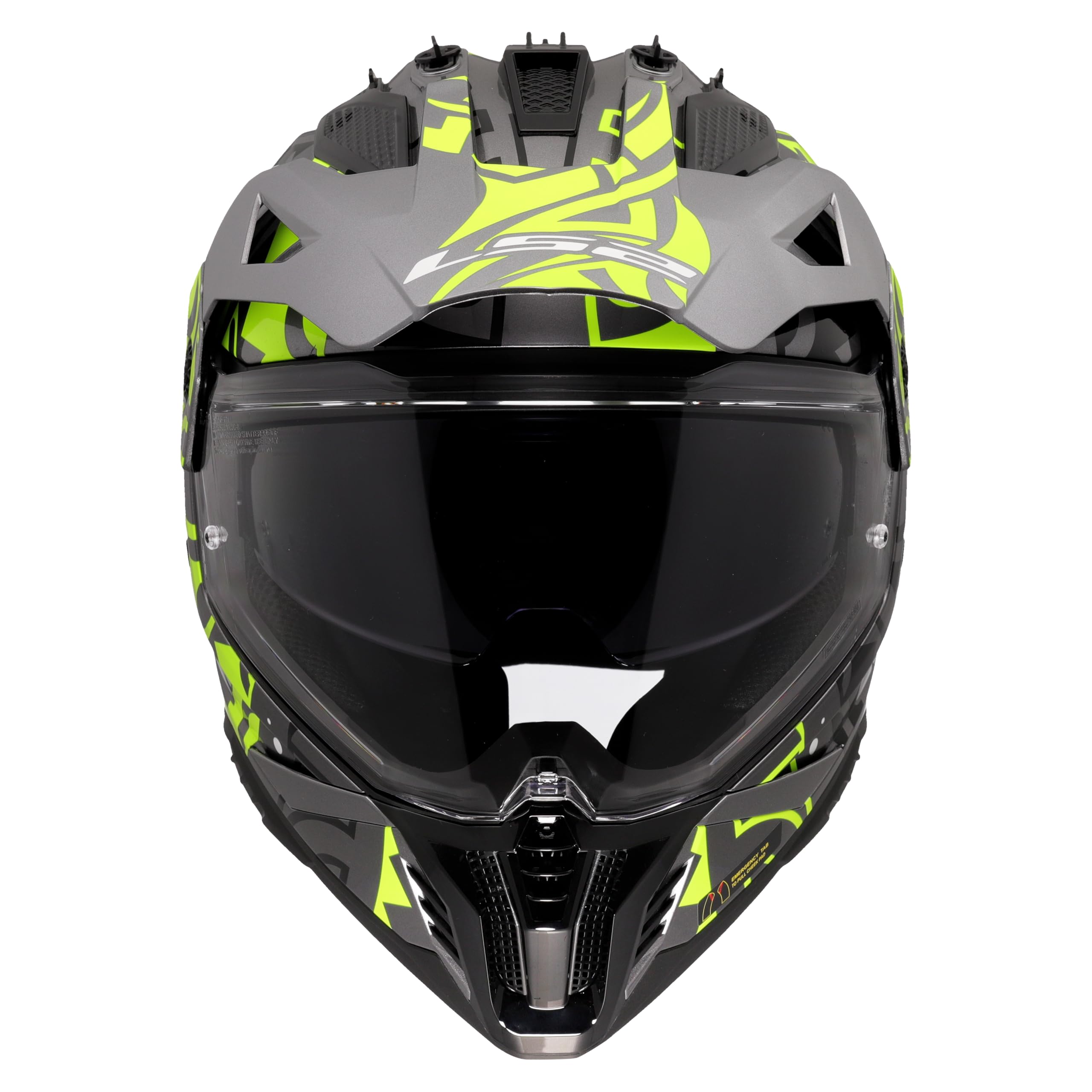 LS2, Kaski motocrossowe PIONEER II RANGI Gloss H-V żółte, rozmiar S