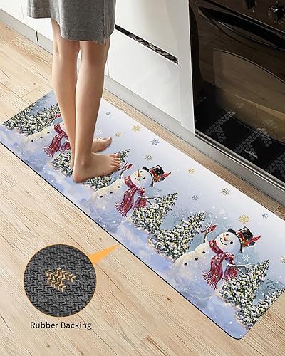 Miniatura 8 de Tapete de baño de muñeco de nieve azul para bañera, antideslizante, de secado rápido y absorbente, tierra de diatomeas, fregadero, dormitorio,