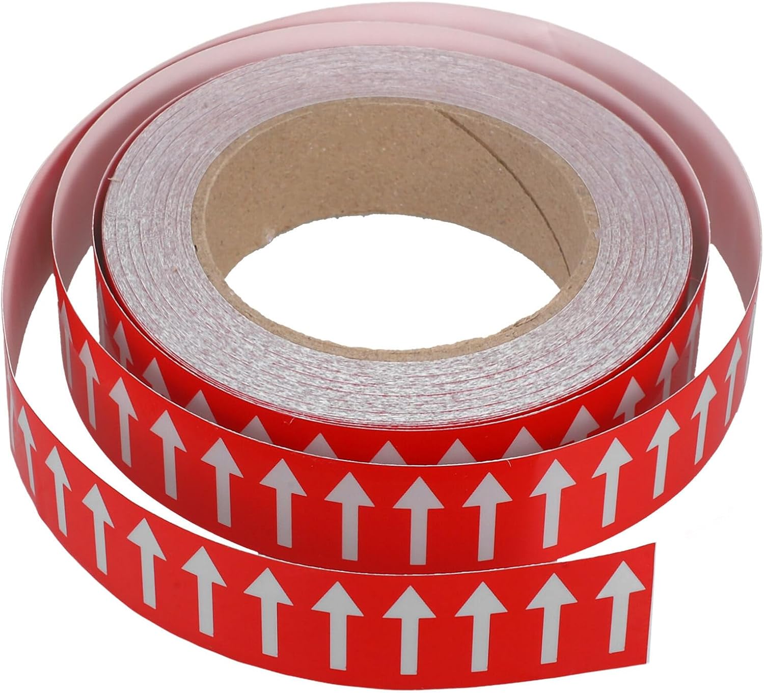 GLEAVI Safety Enhanced Pipe Marking Stickers Red Arrow Decals Directional Signs for Wall Floor